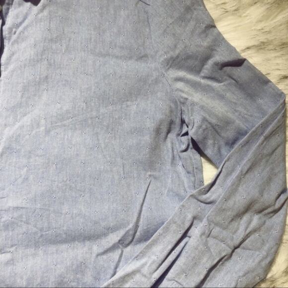Zara Shirt Light Blue Button Up Office Work Career - Picture 7 of 8